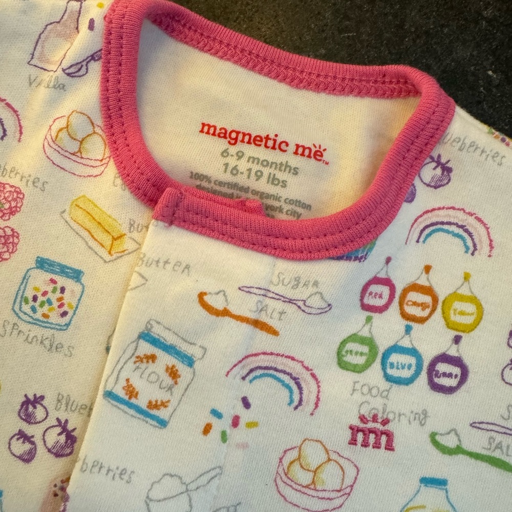 NWOT Girls Sprinkle Pattern Magnetic Me one-piece romper. From smoke-free home.